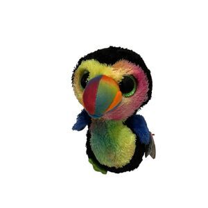 Ty Beanie Boos Plush 6" Beaks Toucan Bird Stuffed Animal Toy Glitter Eyes